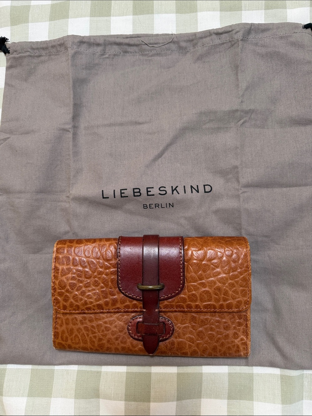 Liebeskind Leather Wallet in Cognac and Dark Brown